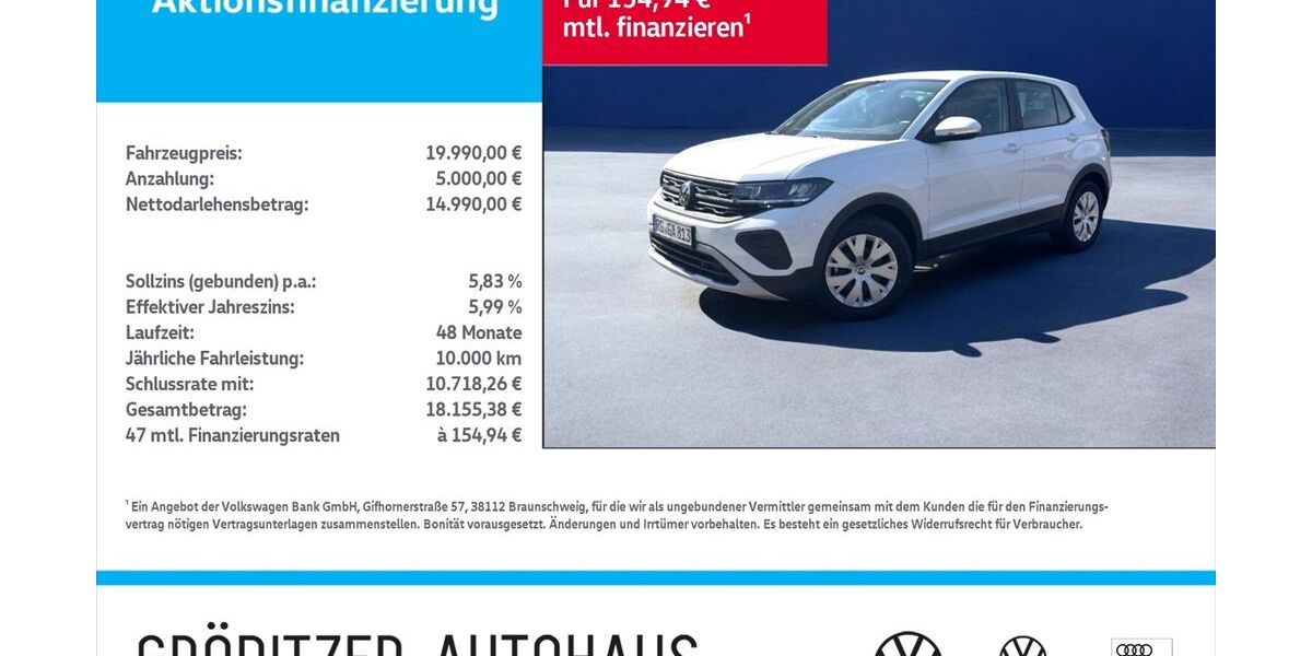 VW T-Cross 13.000 km 19.389 &euro; Gröditz 01609