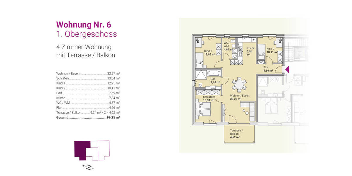 Etagenwohnung Kümmersbruck - 4 Zimmer, 99 m&sup2;, 428.900&euro; | Angebot:25776647