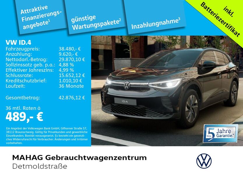 VW ID.4 12.444 km 38.480 € München 80935