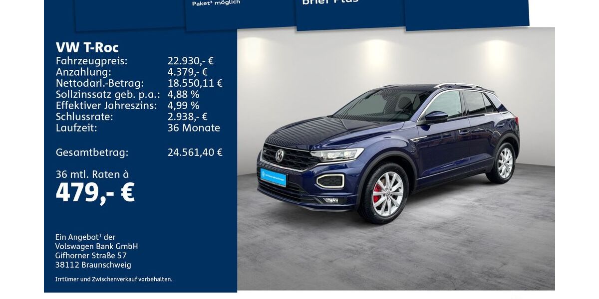 VW T-Roc 47.214 km 22.930 &euro; Mosbach 74821