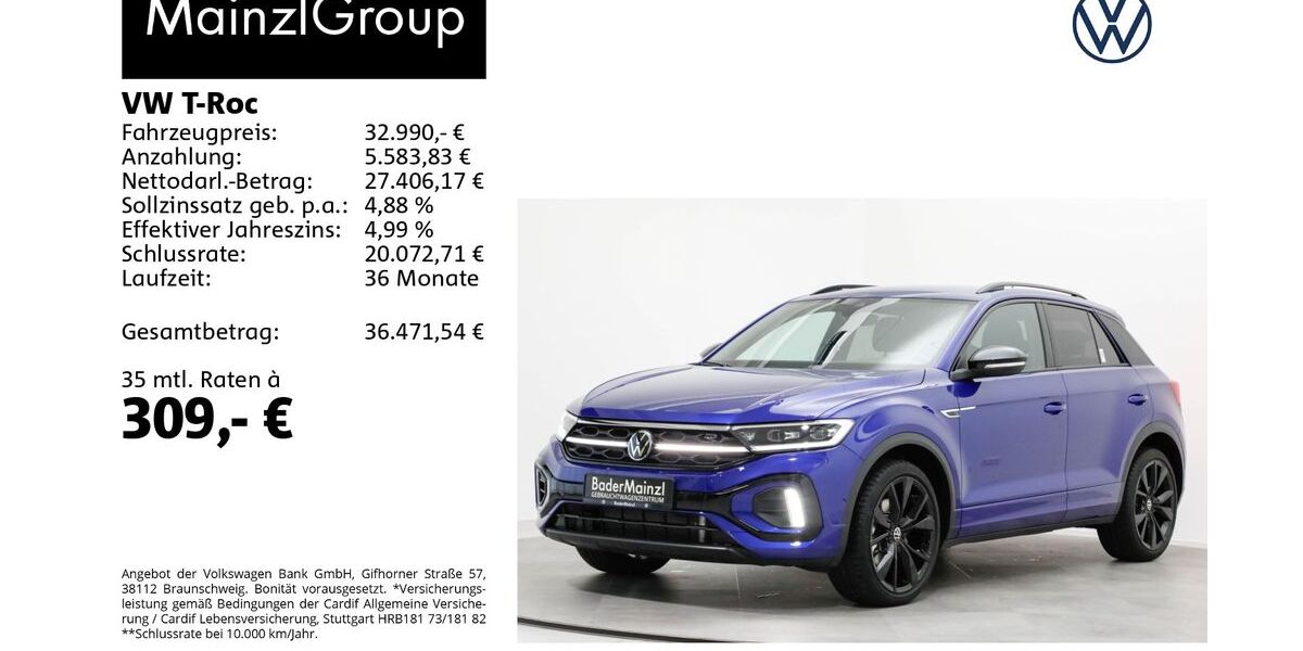 VW T-Roc 10.000 km 32.590 &euro; Feldkirchen/Westerham 83620