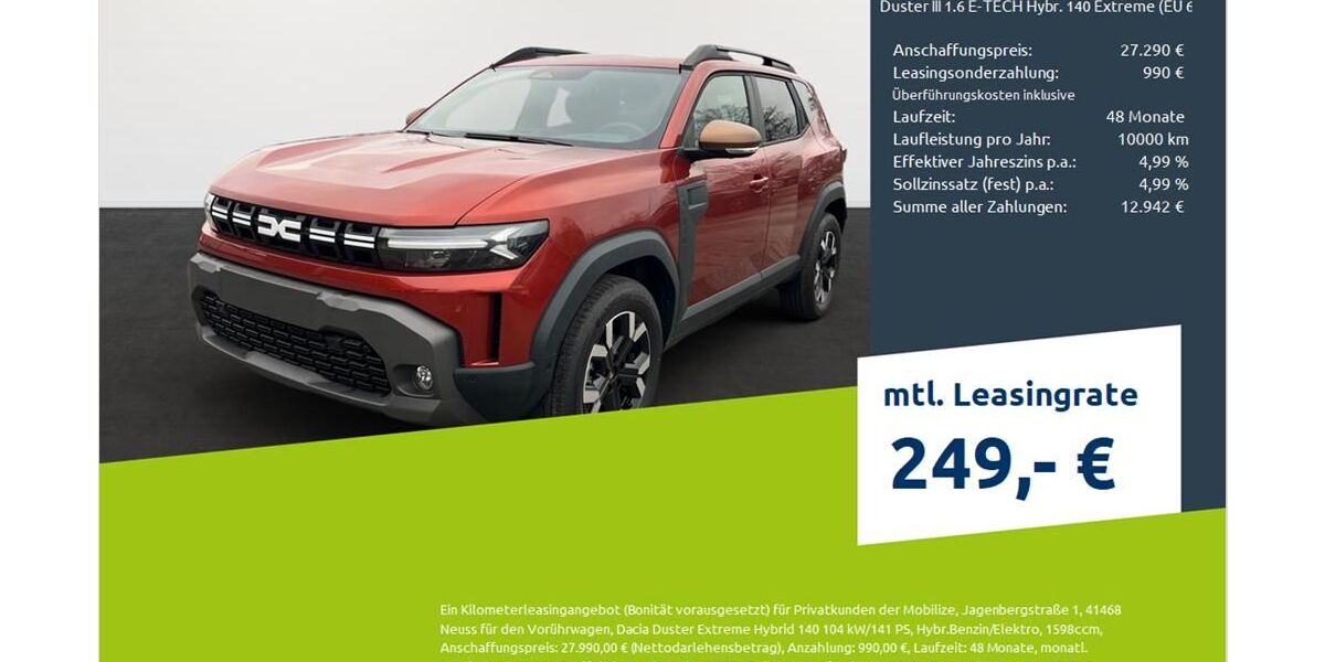 Dacia Duster 3.928 km 25.780 € Münster - Amelsbüren 48163