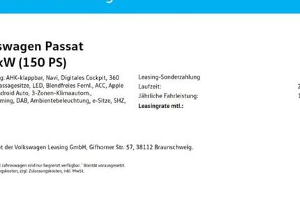 VW Passat 14.439 km 32.500 &euro; Mülheim 45478