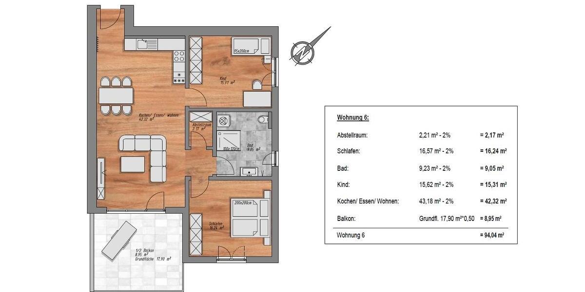 Etagenwohnung Kirchberg im Wald - 2 Zimmer, 50 m&sup2;, 171.326&euro; | Angebot:26349140