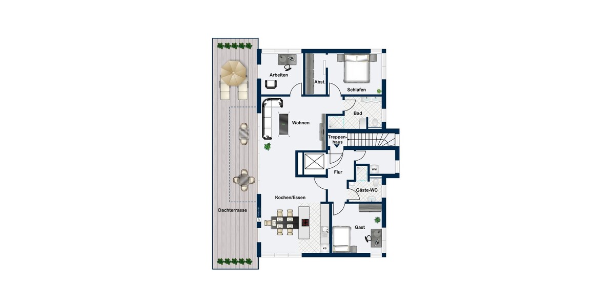 Sundowner auf der Dachterrasse genießen? - Neuwertige Penthousewohnung mit zwei Stellplätzen - Einfamilienhaus Hörstel Hörstel | Angebot:26659002