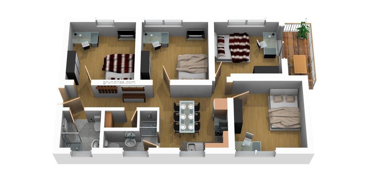 Erdgeschoßwohnung Oldenburg Ziegelhof - 5 Zimmer, 70 m&sup2;, 400&euro; | Angebot:26133974