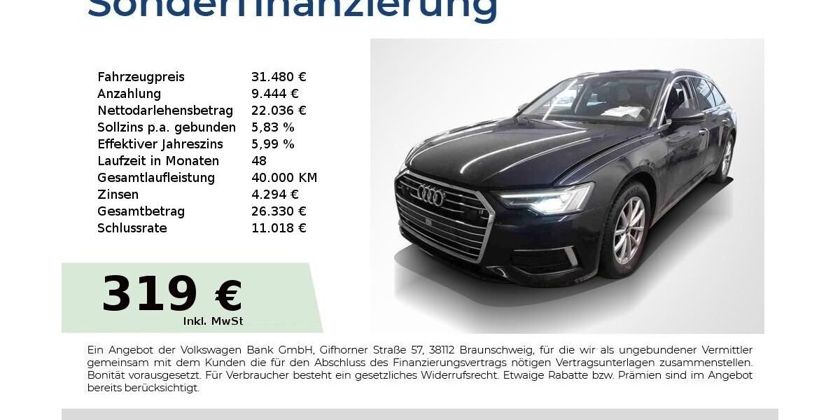 Audi A6 49.999 km 31.480 &euro; Nürnberg 90431
