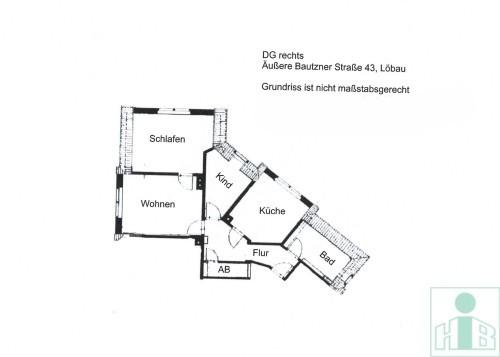 Etagenwohnung Löbau - 3 Zimmer, 77 m&sup2;, 425&euro; | Angebot:26635764