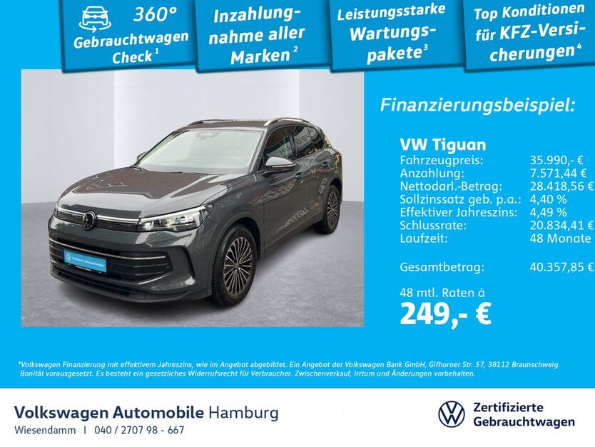 VW Tiguan 16.459 km 35.450 € Hamburg 22303