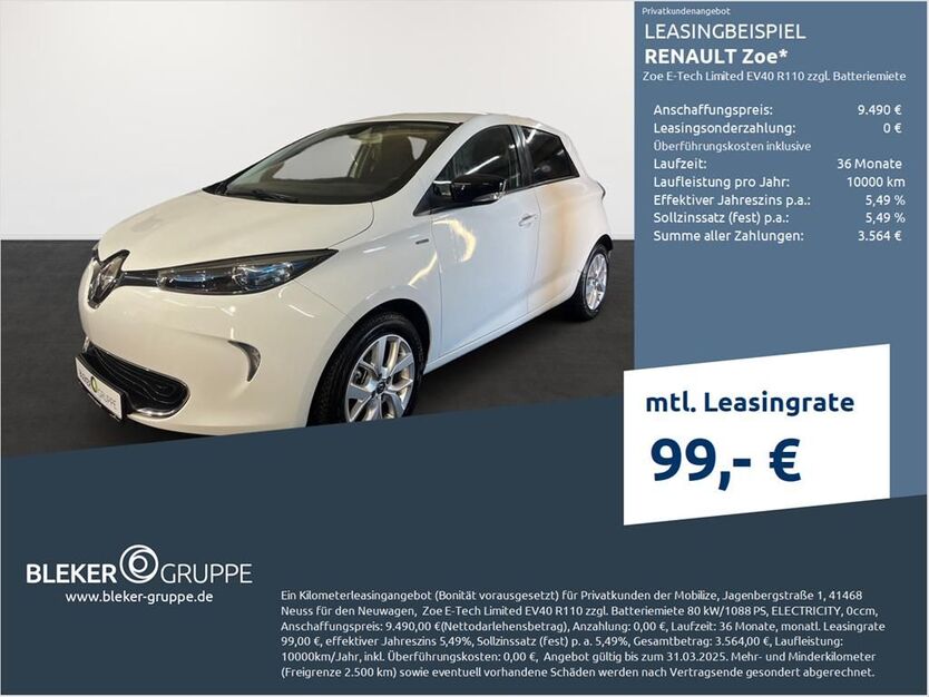 Renault ZOE 34.250 km 8.280 € Münster - Amelsbüren 48163