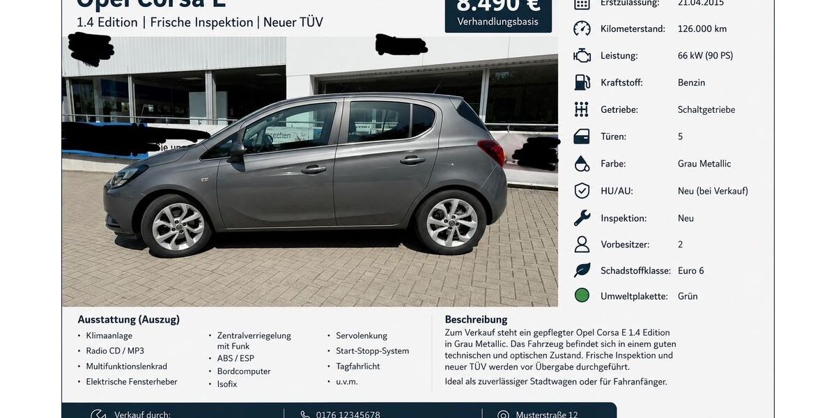 Opel Corsa 126.000 km 8.490 &euro; Baden Baden 76532