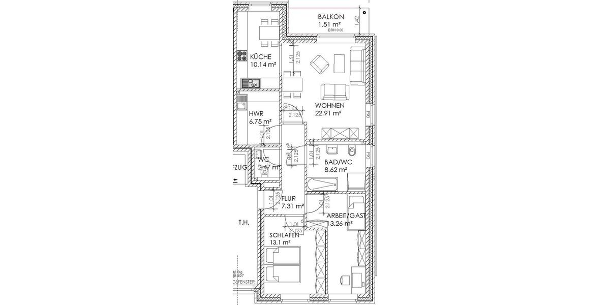 Etagenwohnung Rahden - 3 Zimmer, 86 m&sup2;, 929&euro; | Angebot:25304090