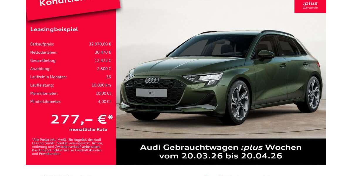 Audi A3 9.570 km 32.970 &euro; Potsdam 14482
