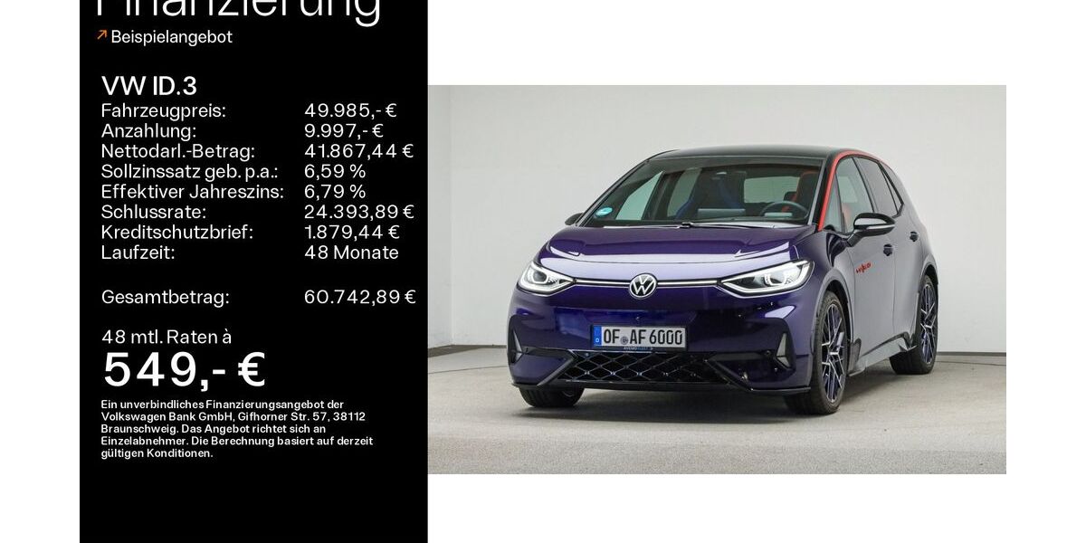 VW ID.3 4.900 km 49.985 € Mühlheim 63165