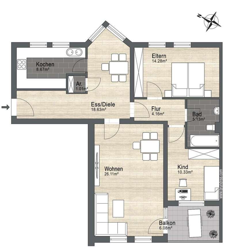 Wohnung zum Mieten in Müncheberg 850 € 89 m² 3 zimmer
