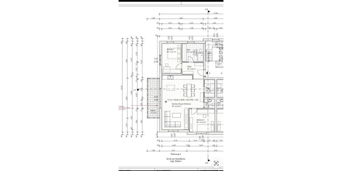 Etagenwohnung Velten - 3 Zimmer, 98 m&sup2;, 1.363&euro; | Angebot:26820014
