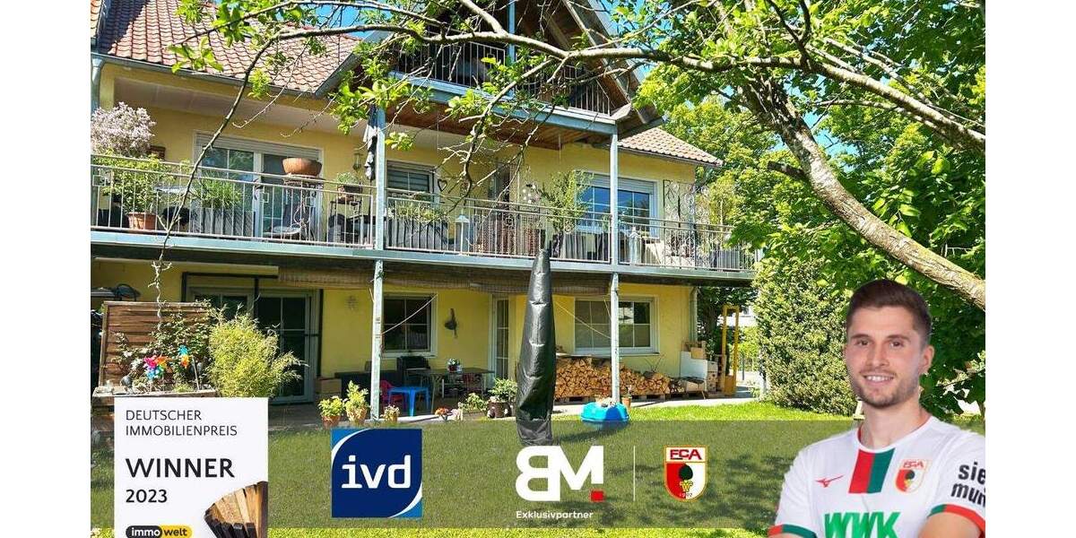 In Kürze frei! Geräumige 3,5-Zimmer Erdgeschosswohnung mit 107 m² und großem Garten in Mering 3 zimmer