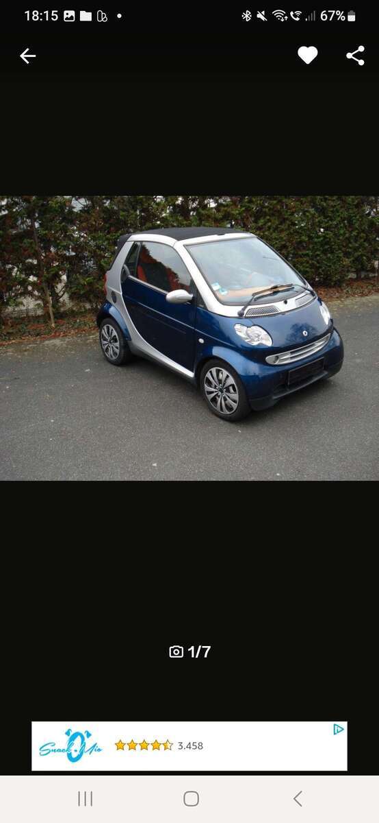 Smart forTwo 133.000 km 1.700 € Erbach 64711