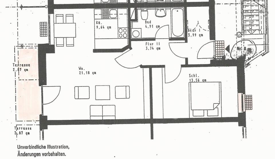Erdgeschoßwohnung Osdorf - 2 Zimmer, 59 m&sup2;, 240.000&euro; | Angebot:26705129