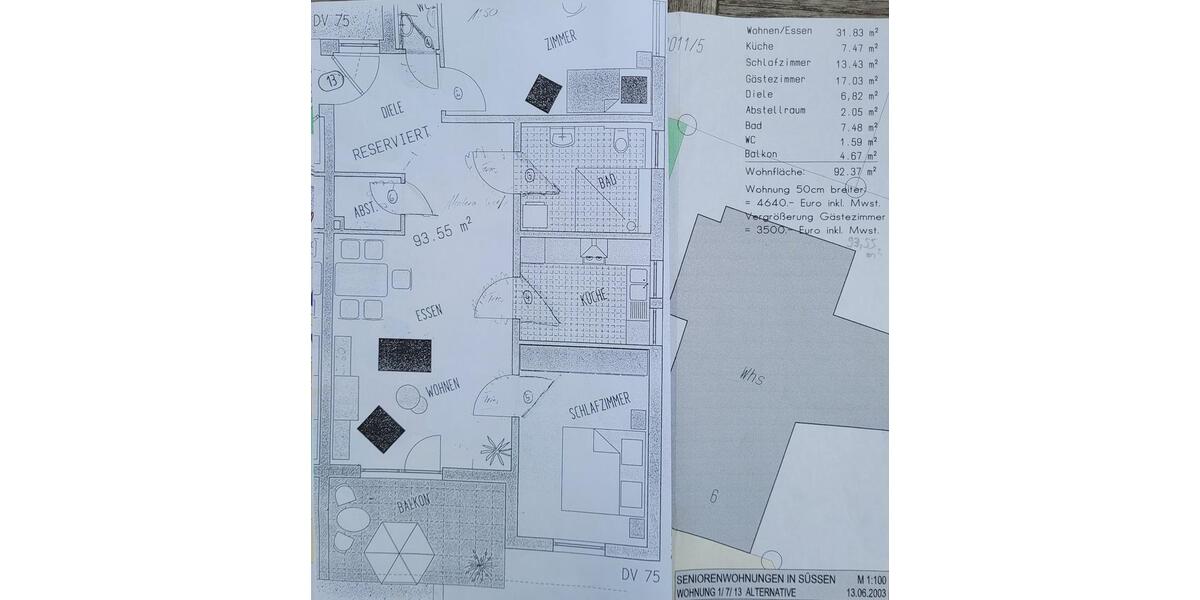 Etagenwohnung Süßen - 3.5 Zimmer, 93 m&sup2;, 338.000&euro; | Angebot:26987228