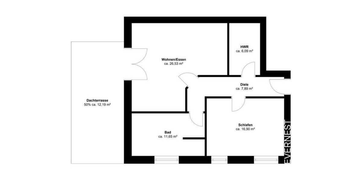 Etagenwohnung Rhauderfehn Collinghorst - 2 Zimmer, 61 m&sup2;, 231.900&euro; | Angebot:25738405