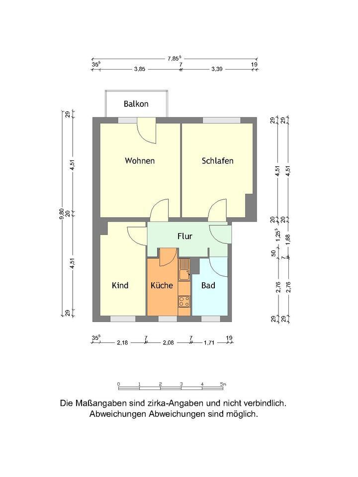Die perfekt Wohnung für Sie und Ihre kleine Familie - 3. OG links zimmer