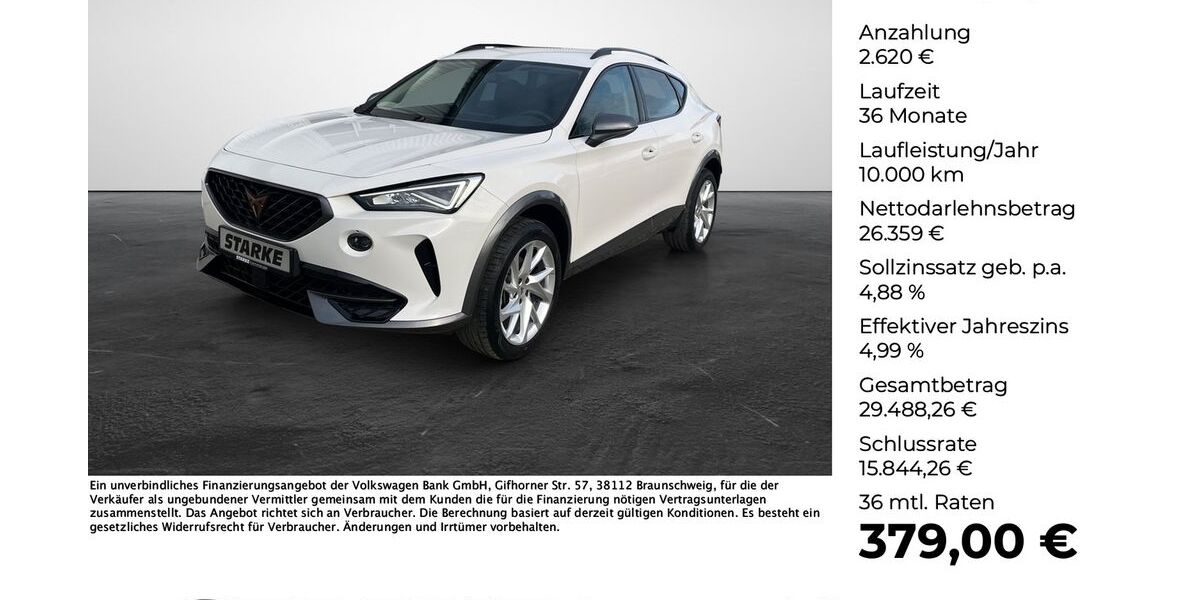 Cupra Formentor 21.558 km 27.979 &euro; Georgsmarienhütte (Osnabrück) 49124