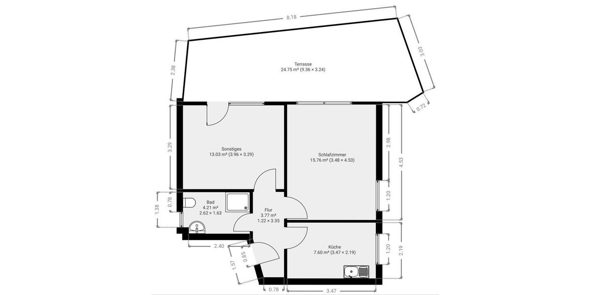 Etagenwohnung Gerabronn - 2 Zimmer, 50 m&sup2;, 1.170&euro; | Angebot:26444733