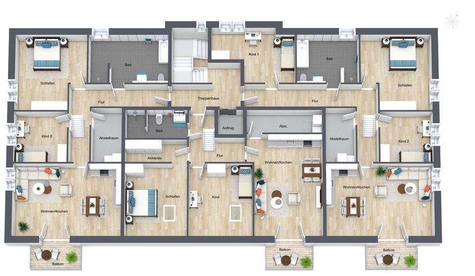 Etagenwohnung Bispingen - 4 Zimmer, 105 m&sup2;, 1.260&euro; | Angebot:24646136
