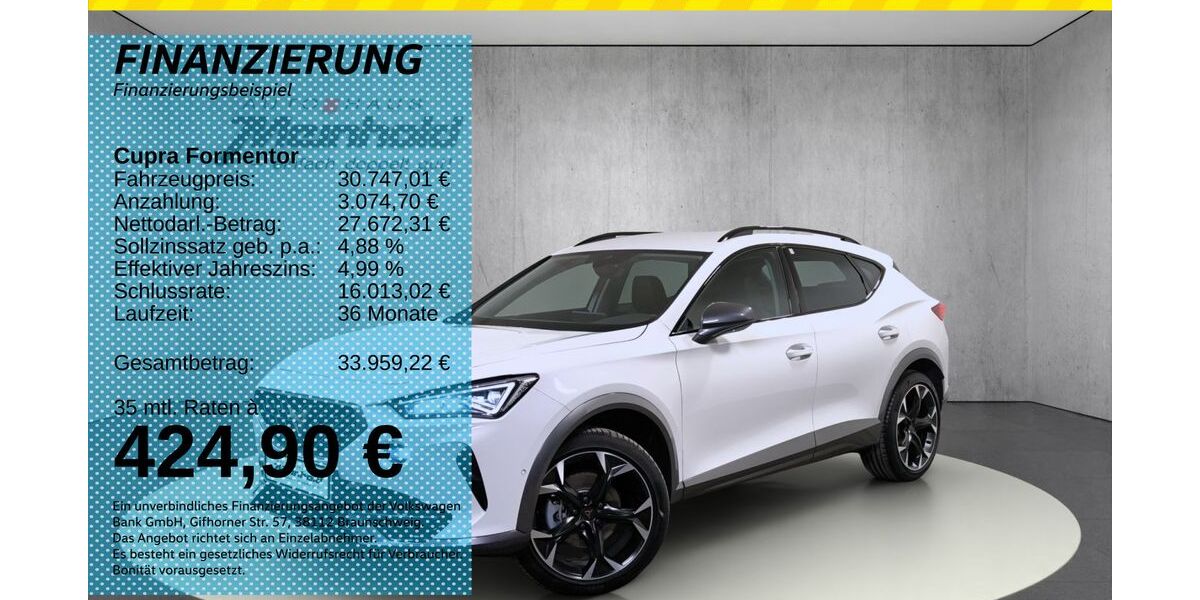 Cupra Formentor 22.100 km 29.998 &euro; Auerbach/Rebesgrün 08209