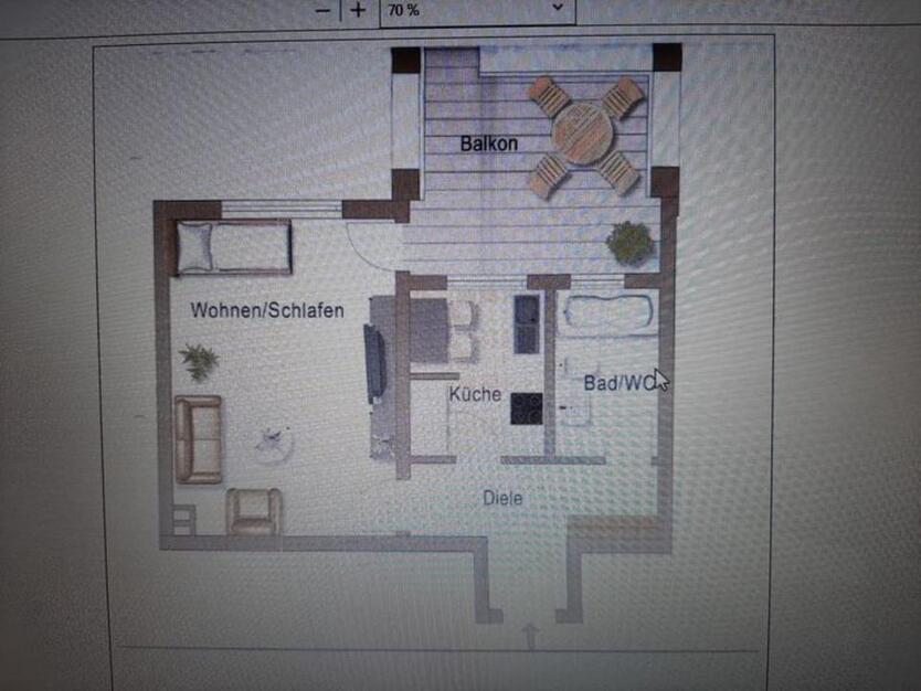 Apartment: 1 Zi.-Wohnung 51qm, 51381 Leverkusen, Am Weidenbusch zimmer