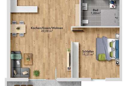 Wohnung Weikersheim - 2.5 Zimmer, 90 m&sup2;, 379.722&euro; | Angebot:25277245