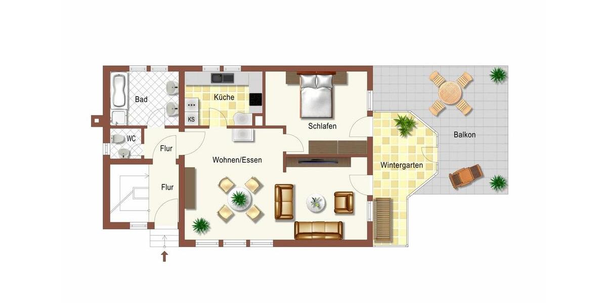 Etagenwohnung Bönnigheim - 2 Zimmer, 82 m&sup2;, 770&euro; | Angebot:26004772