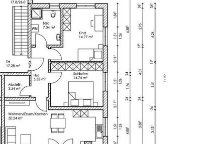 3 Zimmer Wohnung mit Balkon und Einbauküche in Windischbergerdorf 3 zimmer