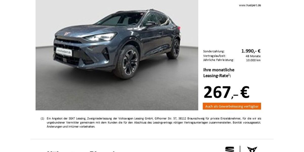 Cupra Formentor 11.017 km 31.873 € Dortmund 44269