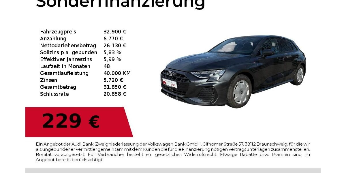 Audi A3 2.891 km 32.900 &euro; Dessau-Roßlau 06844