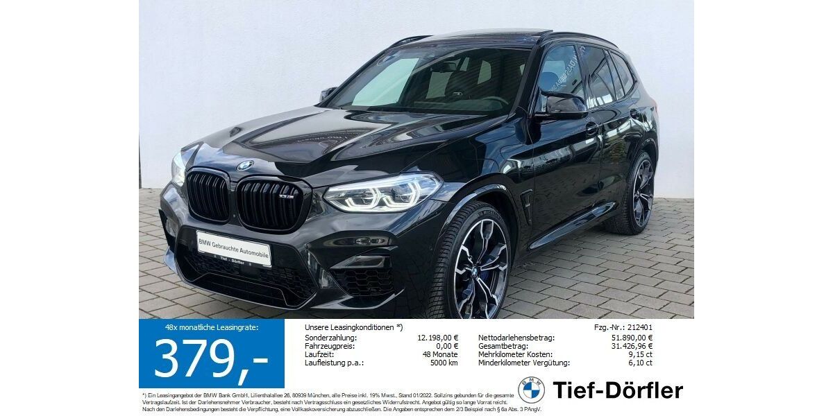 BMW X3 M 96.000 km 51.890 &euro; Marktsteft 97342