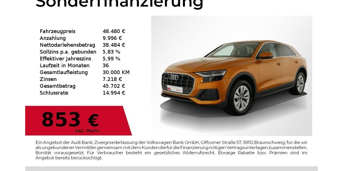 Audi Q8 88.338 km 46.990 &euro; Nürnberg 90441