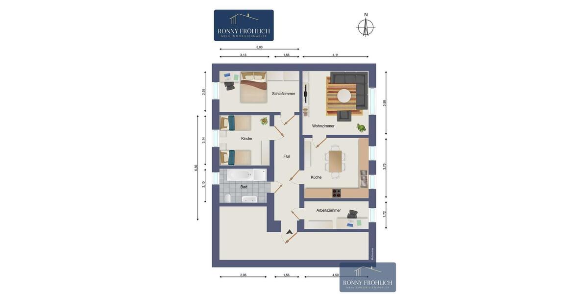 Erdgeschoßwohnung Thum - 4 Zimmer, 77 m&sup2;, 449&euro; | Angebot:23410122