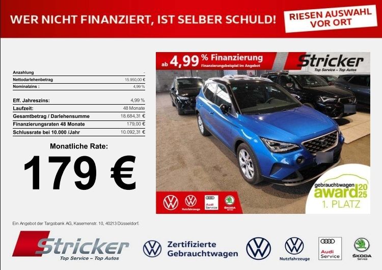 Seat Arona 20.763 km 15.939 &euro; Horn-Bad Meinberg 32805