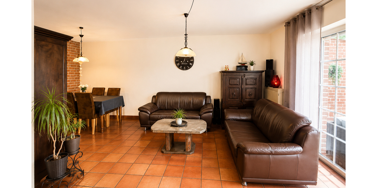 3D: Familienglück in ruhiger Lage - Sehr gepflegtes Einfamilienhaus mit Kamin, Balkon und viel Platz - Reihenendhaus Gangelt | Angebot:26777849