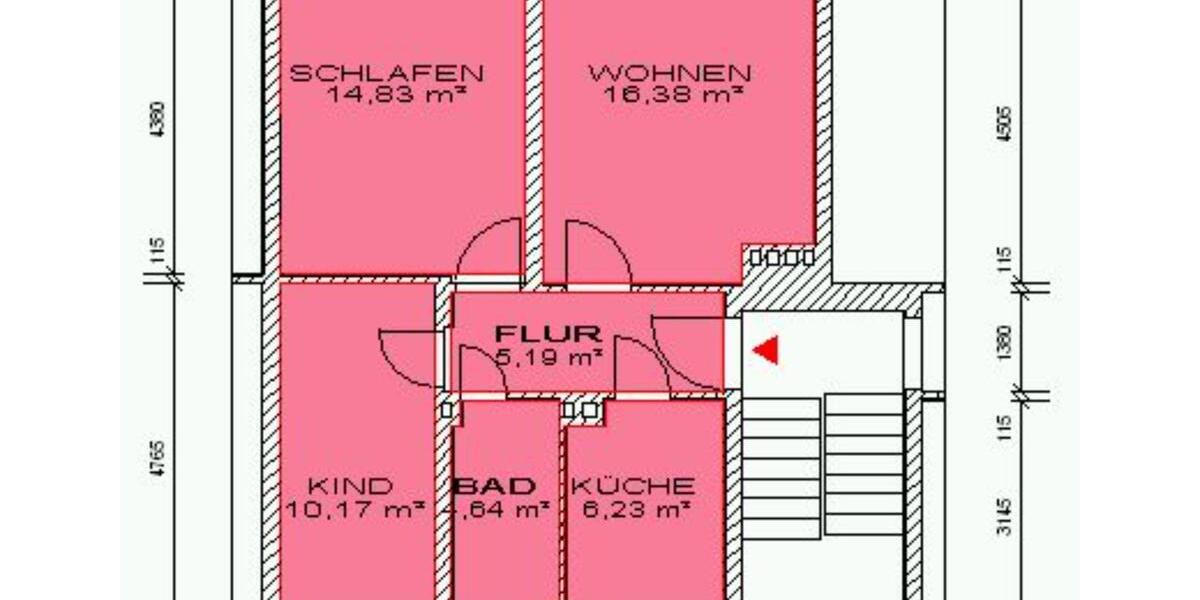 Etagenwohnung Drebach - 3 Zimmer, 64 m&sup2;, 330&euro; | Angebot:24704370