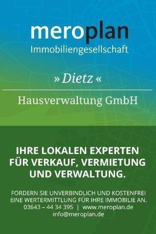 Etagenwohnung Weimar Westvorstadt - 2 Zimmer, 41 m&sup2;, 375&euro; | Angebot:26388685