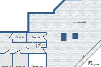Eisdiele, Blumenladen, Fleischerei, Döner oder....Gewerberäume mit 2 Kühlzellen! 54m² Lager mietfrei zimmer