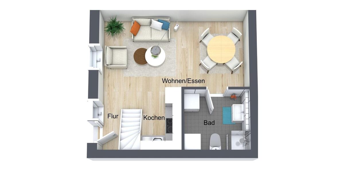Etagenwohnung Leopoldshöhe - 2 Zimmer, 37 m&sup2;, 99.000&euro; | Angebot:26194978