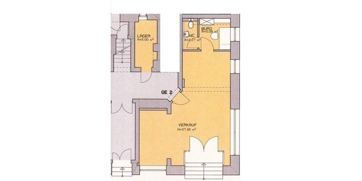 Gewerbeobjekt Zwickau Bahnhofsvorstadt - 2 Zimmer, 49 m&sup2;, 49.800&euro; | Angebot:25707444