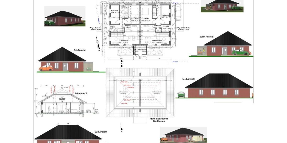 Neubau DHH⚠️ nur noch die linke DHH verfügbar ⚠️ 2 zimmer