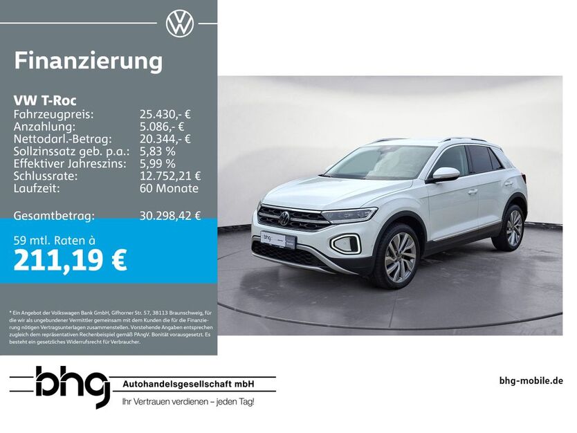 VW T-Roc 44.598 km 25.430 € Freiburg 79115