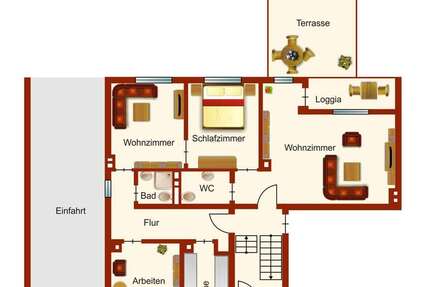 Wohnung zum Mieten in Karlsruhe 1.200 € 91 m² 4 zimmer