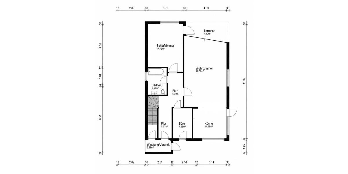 Erdgeschoßwohnung Ritterhude - 3 Zimmer, 83 m&sup2;, 1.350&euro; | Angebot:26403830